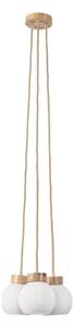 Полилей на кабел LOOMIS 3xE27/15W/230V 130 cm бежово/дъб