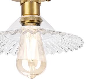 Полилей за повърхностен монтаж TRISH 1xE27/15W/230V, златист/прозрачен