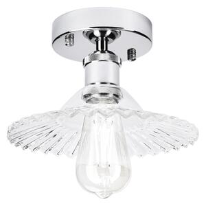 Плафон TRISH 1xE27/15W/230V лъскав хром/прозрачно стъкло