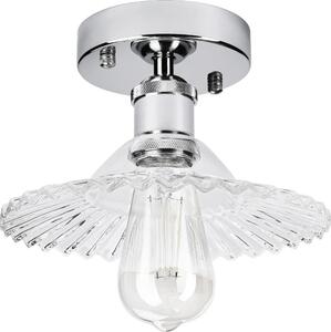 Плафон TRISH 1xE27/15W/230V лъскав хром/прозрачно стъкло