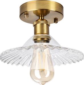 Полилей за повърхностен монтаж TRISH 1xE27/15W/230V, златист/прозрачен
