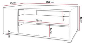 Холна маса GIMREN 100x40 см бяла