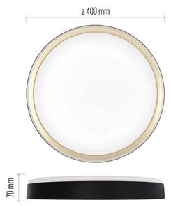 Димируемо LED таванно осветително тяло ILVI LED/30W/230V 2700-6500K Ø 40 см черно/месинг + с дистанционно управление