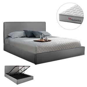 Двойно легло с матрак allie grey платена - с място за съхранение - за размери 160x200см