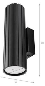Brilagi - Стенно осветително тяло CRISPINA 2xGU10/10W/230V 20 cm черно