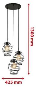 Briloner 4870-035 - Подвесен полилей на кабел 3xE27/60W/230V