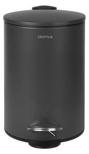 Антрацитно стоманено кошче за боклук с педал 3 l Tubo – Blomus