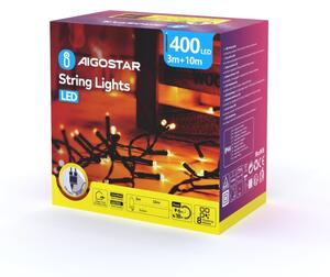 Aigostar - LED външна коледна гирлянда 400xLED/8 функции 13m IP44 топла бяла