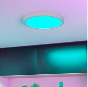 Eglo 901377 - LED RGBW димируем таванен плафон с опушено стъкло FUEVA-Z LED/14,3W/230V 27,8cm IP44 бял