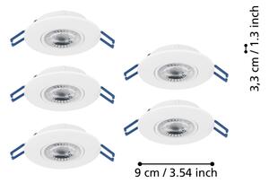 Eglo 300185 - Комплект от 5 вградени LED осветителни тела GEDREZ LED/4,9W/230V Ø 9 см, бели