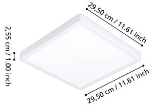 Eglo 901379 - LED RGBW димируемо опушено таванно осветително тяло FUEVA-Z LED/13,5W/230V 29,5cm IP44 бяло