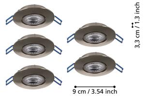Eglo 300194 - Комплект от 5 вградени LED осветителни тела GEDREZ LED/4,9W/230V, Ø 9 см, хром