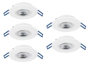 Eglo 300185 - Комплект от 5 вградени LED осветителни тела GEDREZ LED/4,9W/230V Ø 9 см, бели