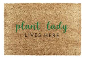 Изтривалка от кокосови влакна 40x60 cm Plant Lady Lives Here – Artsy Doormats