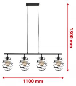 Briloner 4871-045 - Висящ полилей на кабел 4xE27/60W/230V