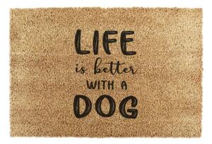 Изтривалка от кокосови влакна 40x60 cm Life Is Better With a Dog – Artsy Doormats