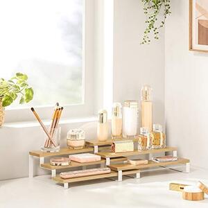 Комплект 2 рафта за подправки, Songmics, Натурален-Бял, 32x24.5x11.2 см