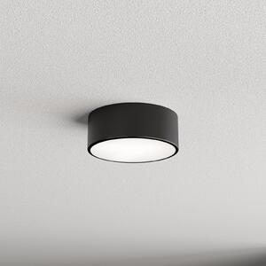 TEMAR LIGHTING Таванна лампа Cleo 200, черна, сензор, IP54, Ø 20 cm, метал, Черен, Коридор, Метал, Модерен