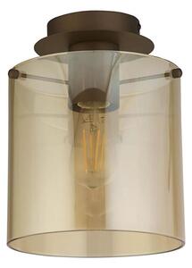 Searchlight 88911-1MO - Таванно осветително тяло SWEDEN 1xE27/60W/230V Ø22 см кафяво/димчато