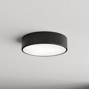 TEMAR LIGHTING Таванна лампа Cleo 300, черна, сензор, IP54, Ø 30 cm, метал, Черен, Коридор, Метал, Модерен