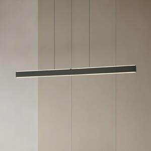 Lucande LED висяща лампа Arvon, черна, 117 cm, с регулиране на яркостта, CCT, Затъмняване, Черен, Дневна/трапезария, Метал, Модерен