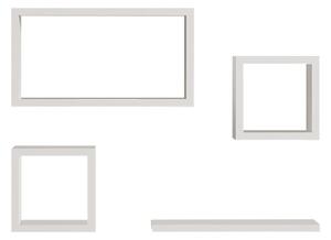Комплект стенни рафтове 3 части Babine Pako World White 84x15x44 cm