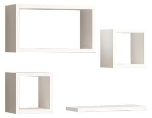 Комплект стенни рафтове 3 части Babine Pako World White 84x15x44 cm