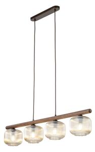 Полилей на кабел SALVIA 4xE14/10W/230V кафяв/димчато кафяв