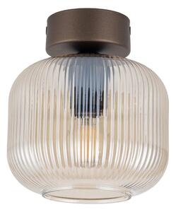 Таванно осветително тяло SALVIA 1xE14/10W/230V Ø 15 см кафяво/опушено кафяво