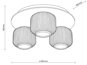 Таванно осветително тяло SALVIA 3xE14/10W/230V Ø 40 см кафяво/димчато кафяво