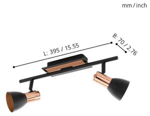 Eglo 94585 - LED Точково осветително тяло BARNHAM 2xGU10/3,3W/230V