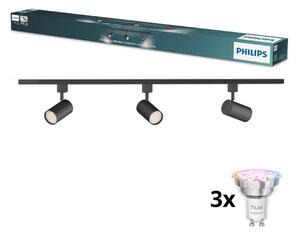 Philips - LED димируемо точково осветително тяло за шинна система EASYLINK 3xGU10/4,7W/230V 1m черно