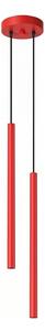 Sollux SL.2142 - Полилей на кабел PASTELO 2xG9/8W/230V червен