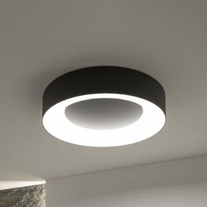 Paulmann Smart LED таванна лампа Casca, черна, Ø40 см, RGBW, IP44, Затъмняване, Черен, Дневна/трапезария, Метал, Модерен