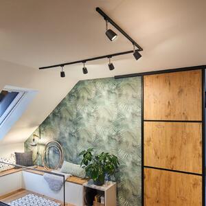 Paulmann URail Basisset, черно, релса 2 x 1 м, метална, Черен, Метал