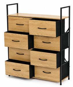 Комод с 8 текстилни чекмеджета и метална конструкция 107 x 80 x 24 см