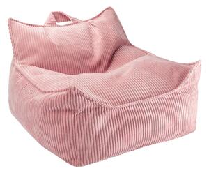 Розов детски пуф от рипсено кадифе Chair – Wigiwama