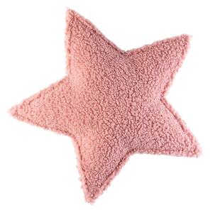 Розова детска възглавница за диван от букле Star – Wigiwama