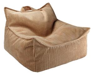 Кафяв детски пуф от рипсено кадифе Chair – Wigiwama