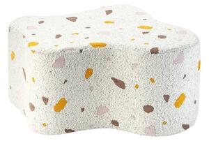 Бял детски пуф от букле и шенил Terrazzo Cloud – Wigiwama