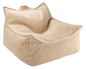 Светлокафяв детски пуф от рипсено кадифе Chair – Wigiwama