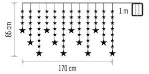 LED външна гирлянда 120xLED/8 функции 3xAA 1,7 m IP44 студено бяла
