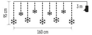 LED външен гирлянд 131xLED/1,6m IP44 студено бяло