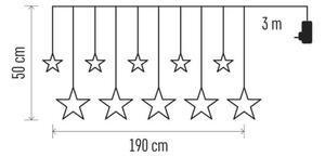 LED външен гирлянд 125xLED/1,9m IP44 топло бяло
