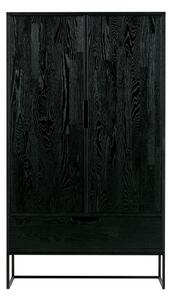 Черно шкафче от масивен ясен 85x149 cm Silas – WOOOD