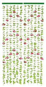 Червено-зелено перде за врата 90x190 cm Roses – Maximex