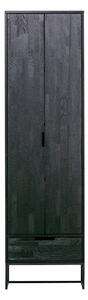 Черен гардероб от масивен ясен 60x210 cm Silas – WOOOD