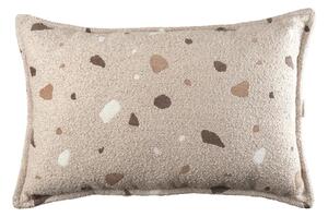 Светлокафява детска възглавница за диван от букле и шенила Terrazzo Bolster – Wigiwama