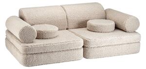 Светлокафяв детски диван от букле 132 cm Settee – Wigiwama