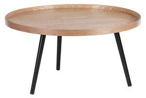 Масичка за кафе в бежово и черно, ø 78 cm Mesa - WOOOD